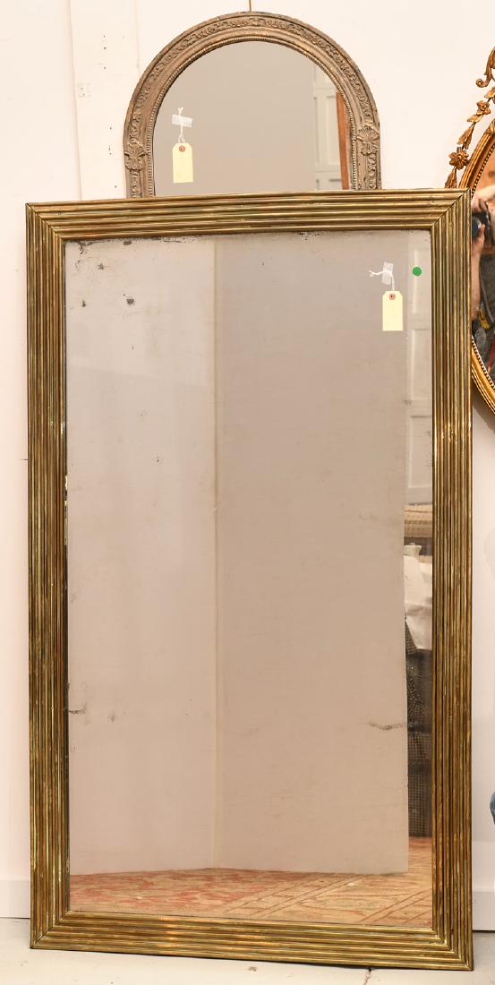 Large antique sheet brass framed wall mirror (1 of 5)