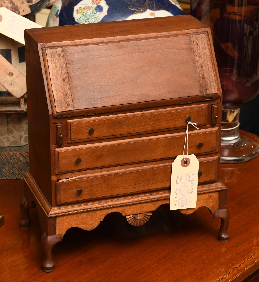 Nice Salesman sample slant front desk on frame (1 of 8)