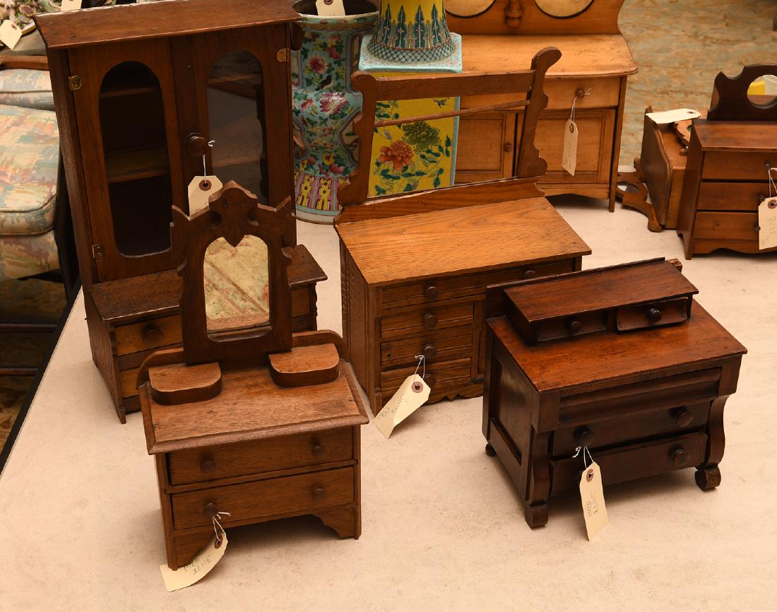 Collection antique salesman sample furniture
