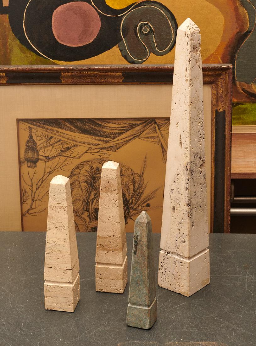 (4) decorative marble obelisks (1 of 10)