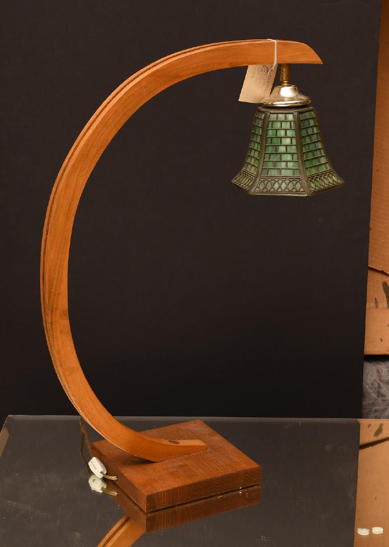 Arts & Crafts style table lamp with Handel shade (1 of 5)