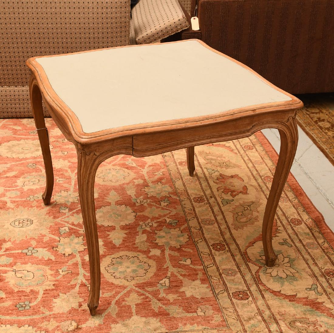 Louis XV style cerused oak card table (1 of 4)