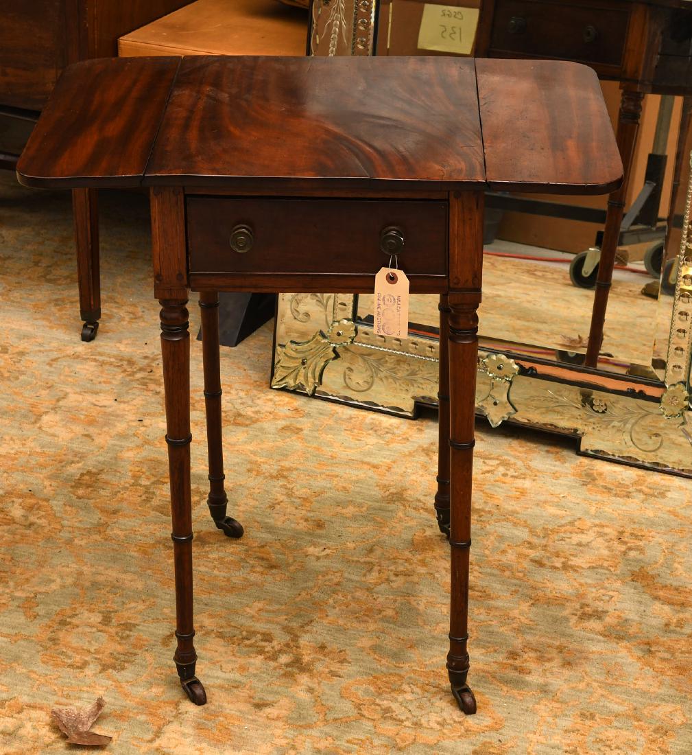 Antique Sheraton style mahogany work table (1 of 6)