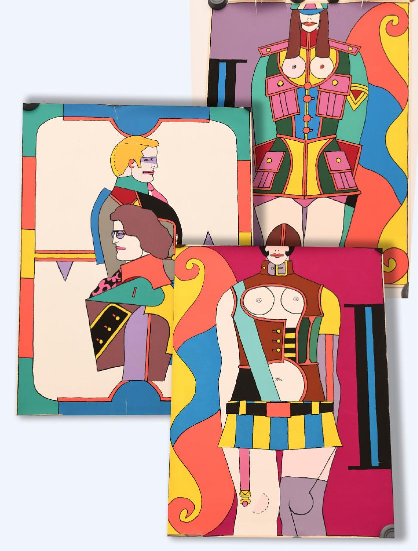 Richard Lindner, (3) serigraphs (1 of 10)