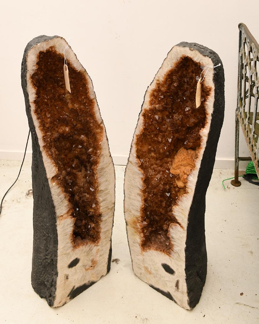 Pair 3.5-foot citrine geode cathedrals (1 of 6)