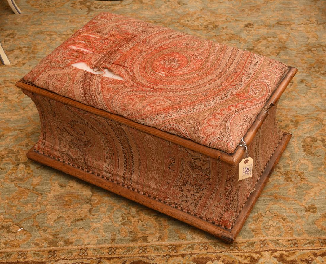 Victorian upholstered walnut chest (1 of 5)
