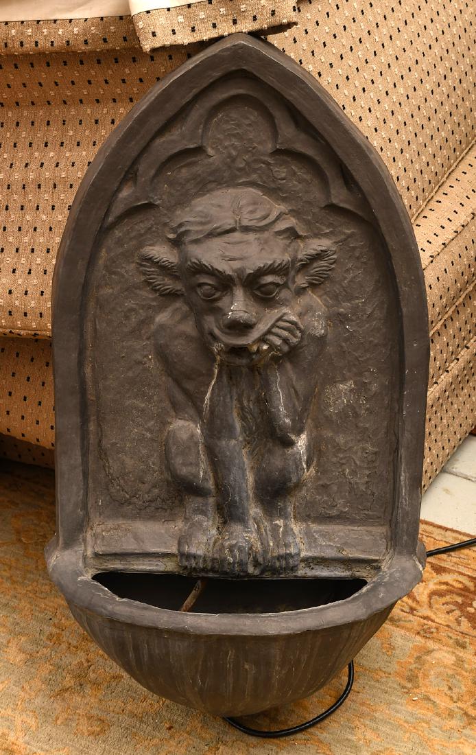 Gothic style gargoyle wall fountain (1 of 6)