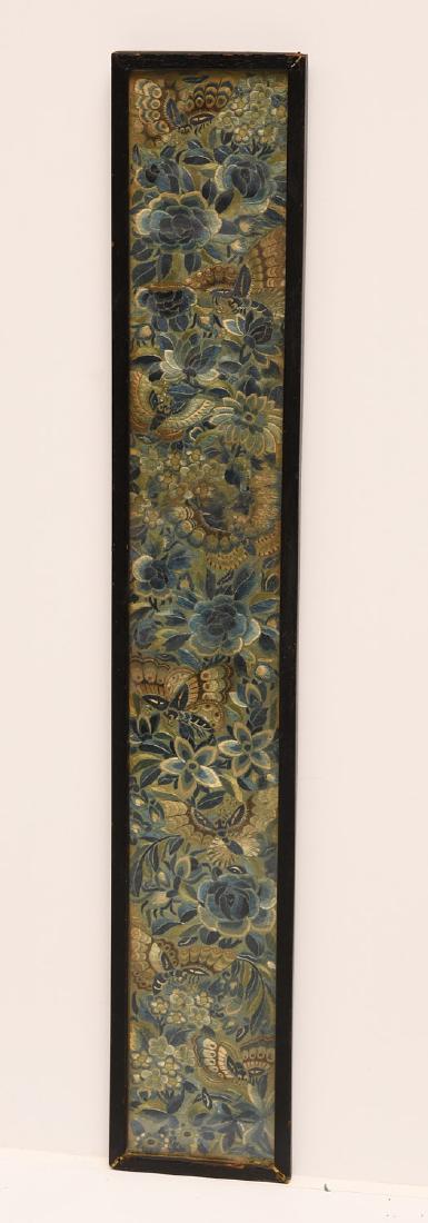 Chinese silk embroidered floral panel (1 of 5)