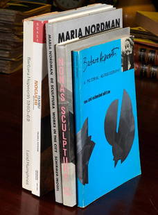 BOOKS: (5) Vols sculpture Nonas Hepworth Noguchi: BOOKS: (5) Vols sculpture Nonas Hepworth Noguchi, 5 volumes on post-war and contemporary sculpture: 1) Richard Nonas Scuplture 1970-1988. Ace Contemporary Exhibitions. Softcover in jacket. SIGNED in c