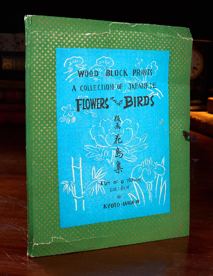 (6) Japanese wood block prints Flowers and Birds (1 of 8)