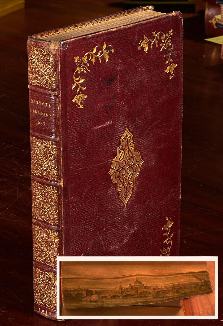 [Fore-edge painting] T. Girtin 1817 Paradise Lost (1 of 10)