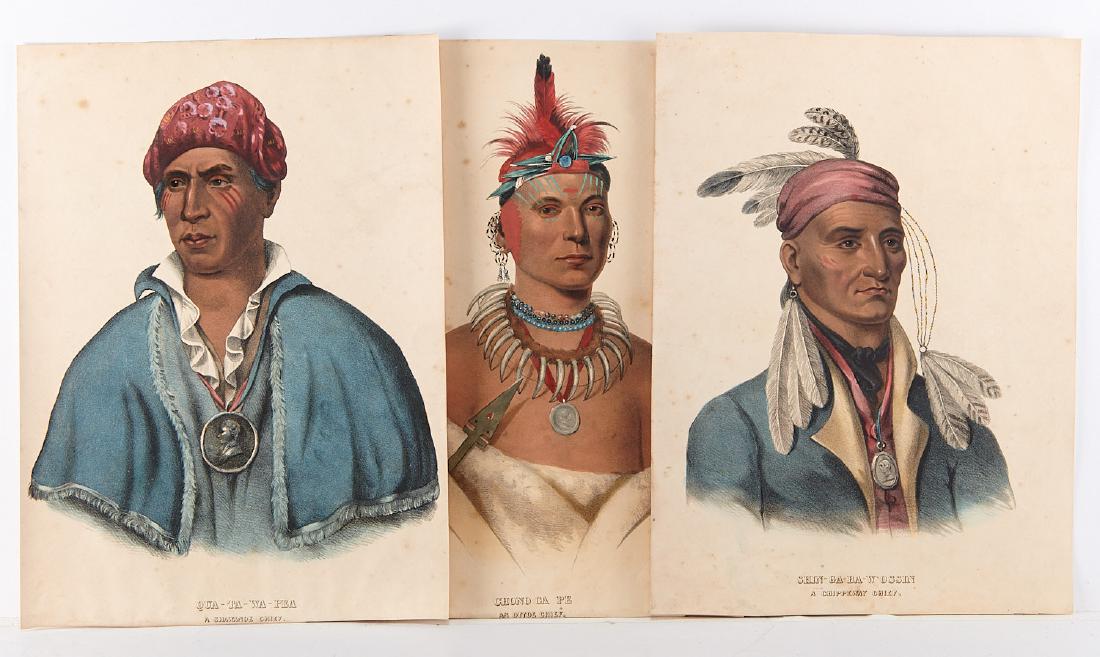 (3) Native American chiefs, McKenney & Hall prints (1 of 10)