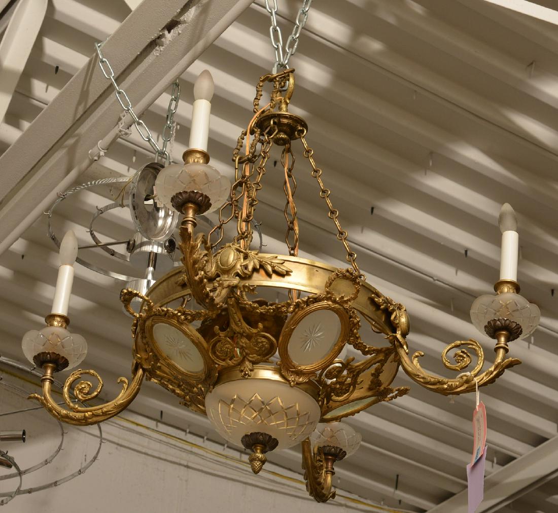 Belle Epoque style gilt bronze chandelier (1 of 6)