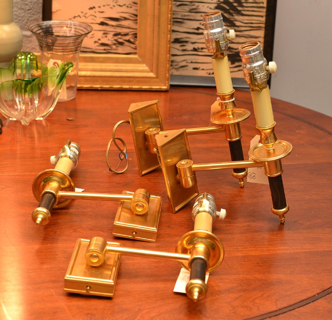 Set (4) French swing arm sconces (1 of 6)