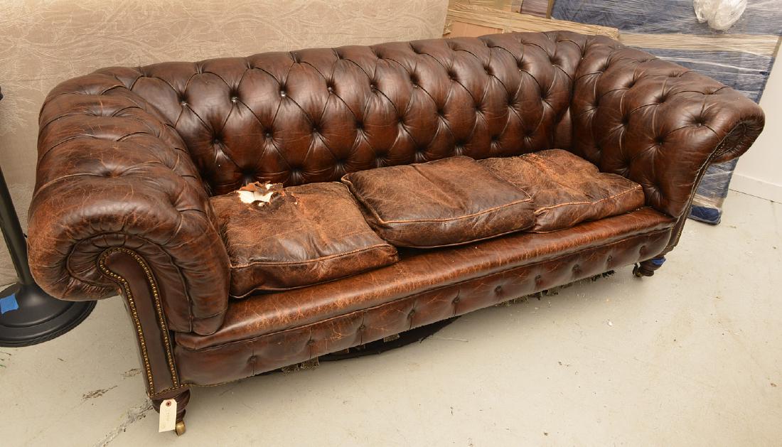 Chesterfield sofa on casters (1 of 9)