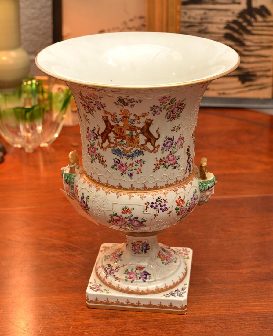 Samson hand-painted porcelain armorial urn (1 of 9)