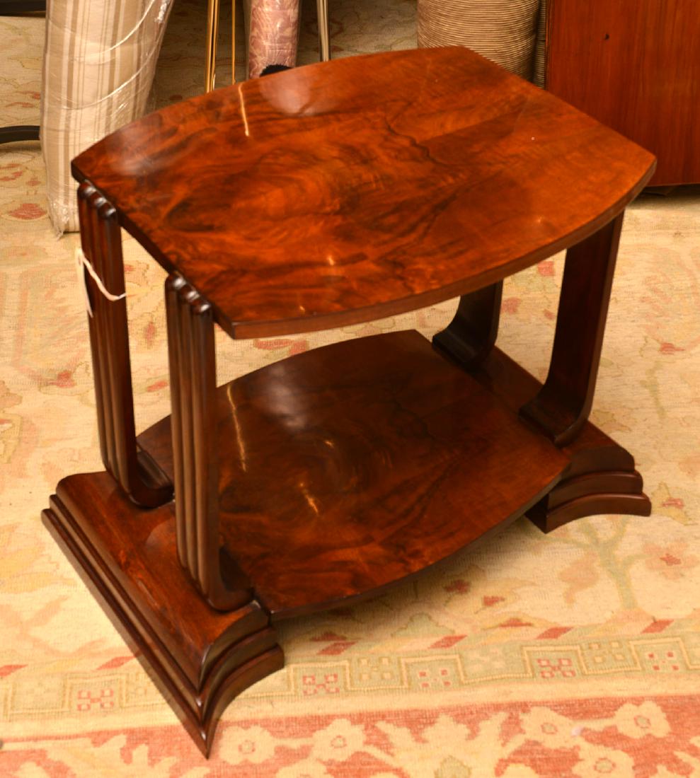 Art Deco figured walnut side table (1 of 7)