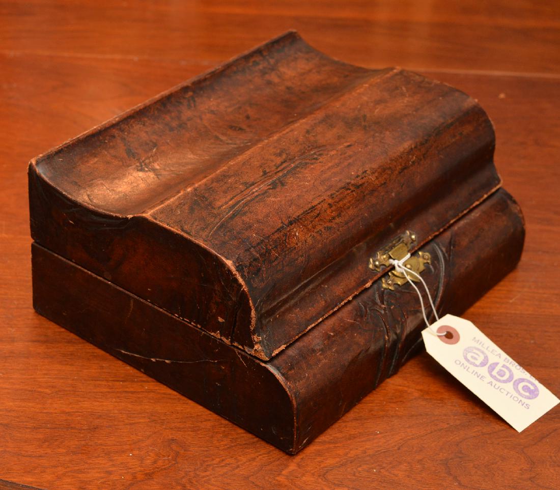 Distinctive antique leather letter box (1 of 9)