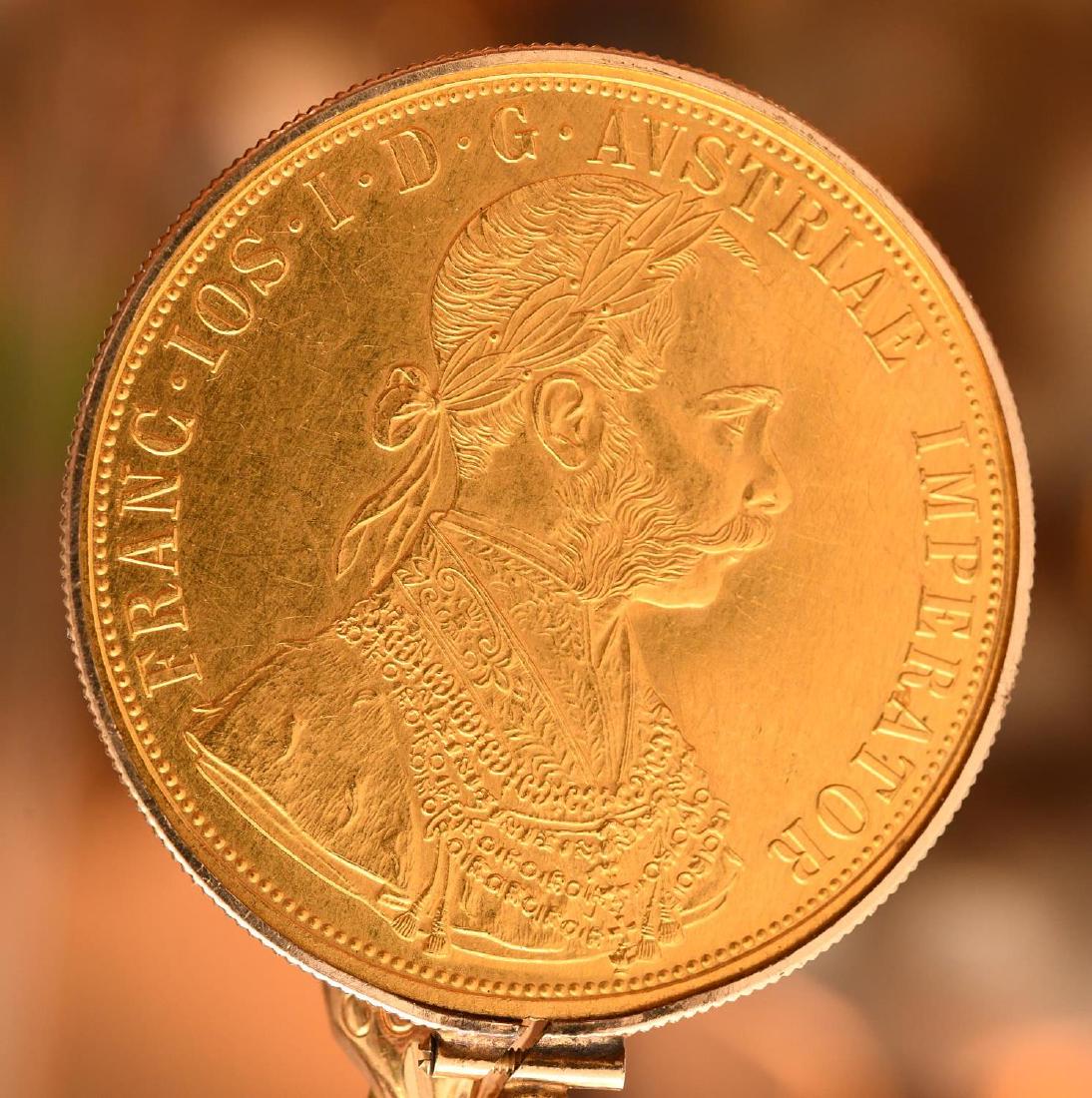 Austrian Franc 4 Ducat gold coin (1 of 4)