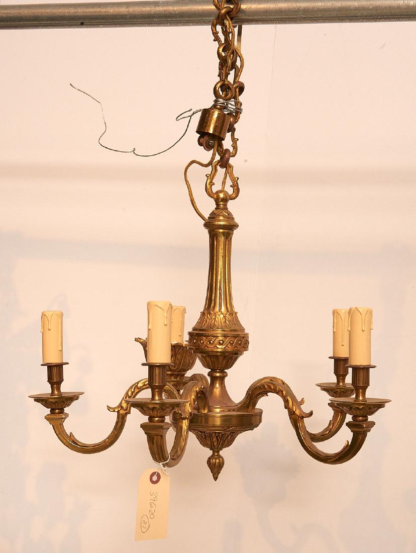 Gilt bronze Neo-Classical chandelier (1 of 4)
