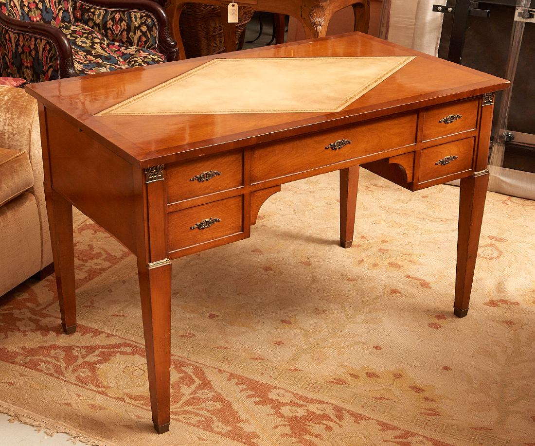 Biedermeier style leather top fruitwood desk (1 of 9)
