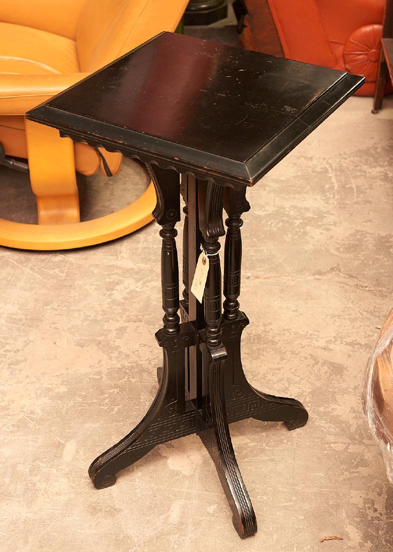 Victorian Eastlake style ebonized pedestal (1 of 5)