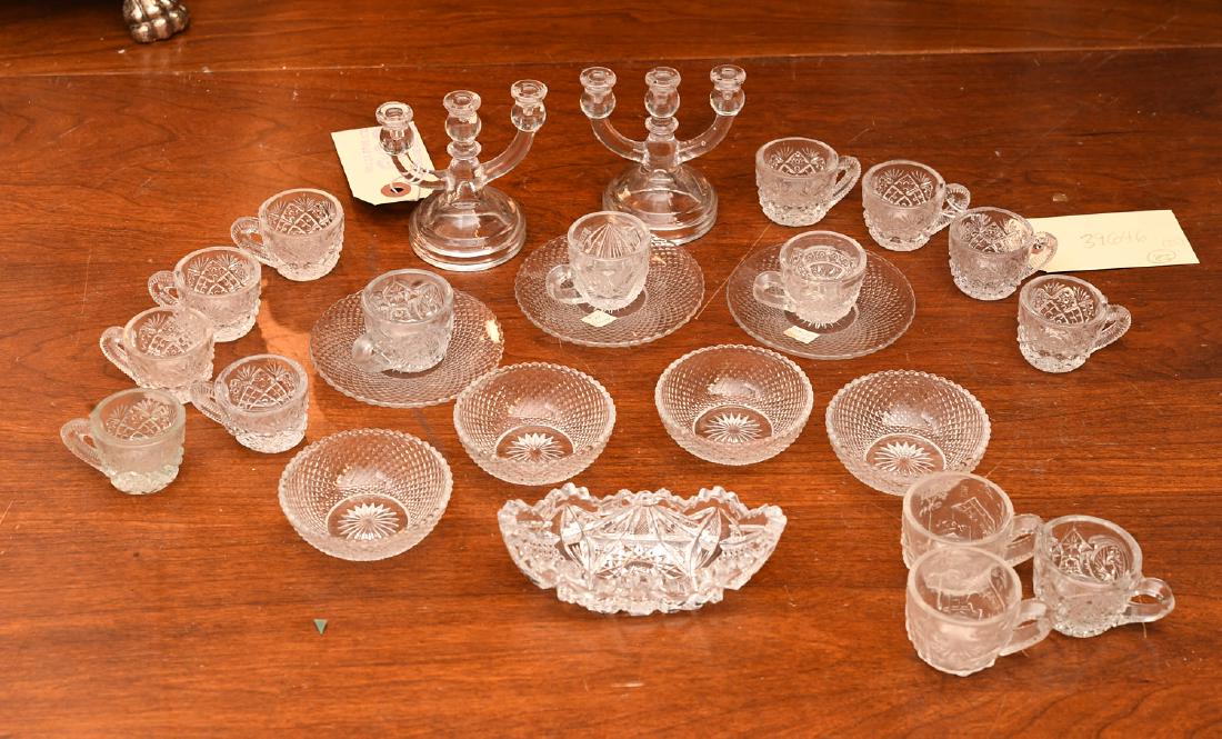Group miniature glass tablewares including Heisey (1 of 7)