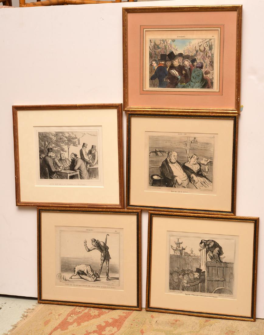Honore Daumier, (5) lithographs (1 of 10)