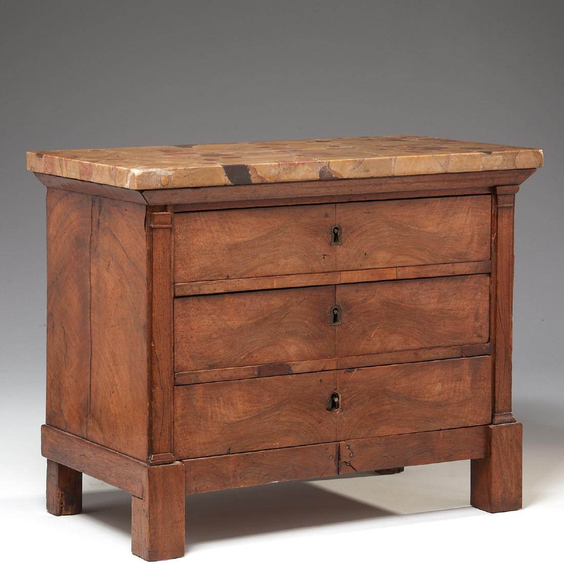 French Empire walnut miniature commode (1 of 8)