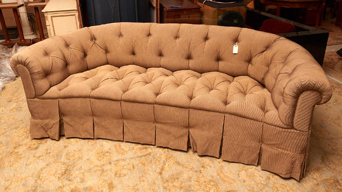 Custom kidney-shaped button tufted sofa (1 of 7)