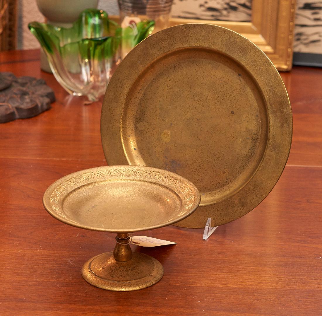 Tiffany Studios bronze compote and dish (1 of 7)