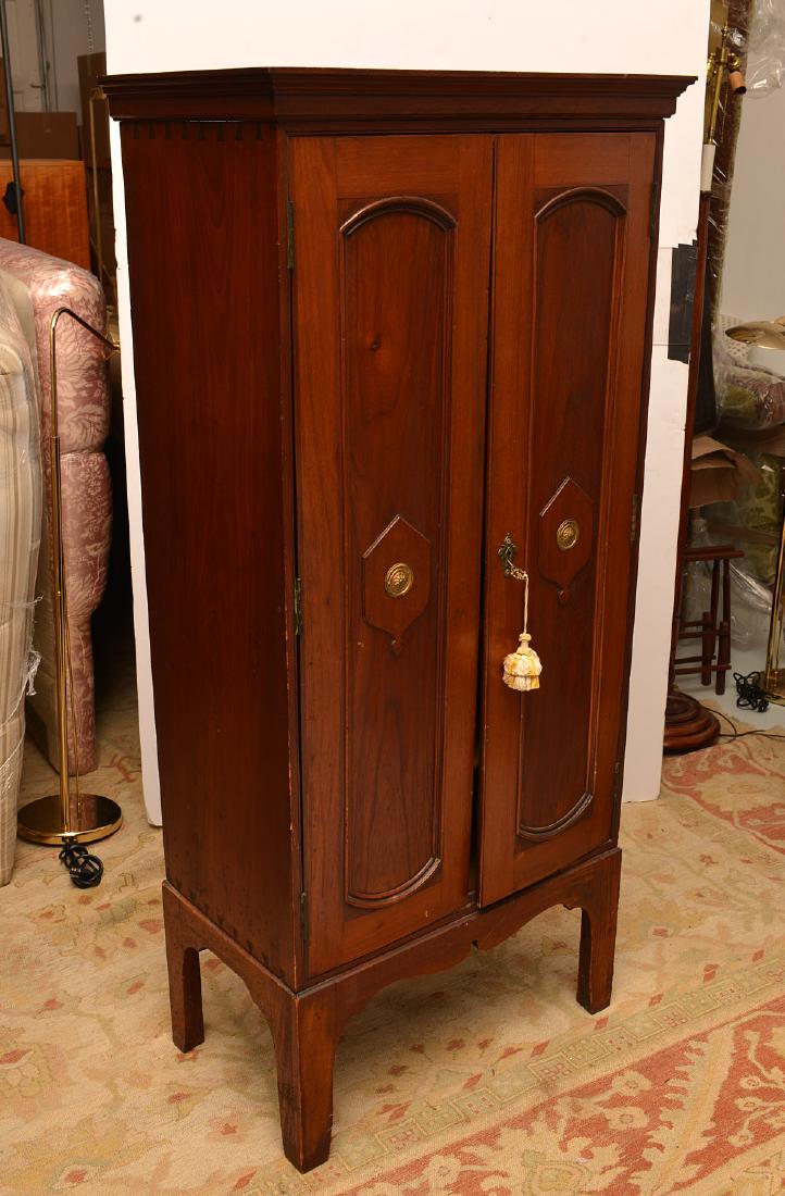 Antique American walnut cabinet on stand (1 of 9)