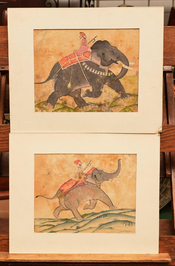 Mughal School, (2) paintings (1 of 5)