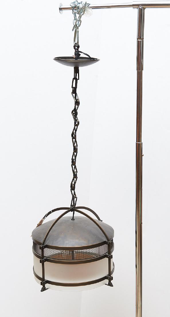 Contemporary oiled bronze pendant light (1 of 5)