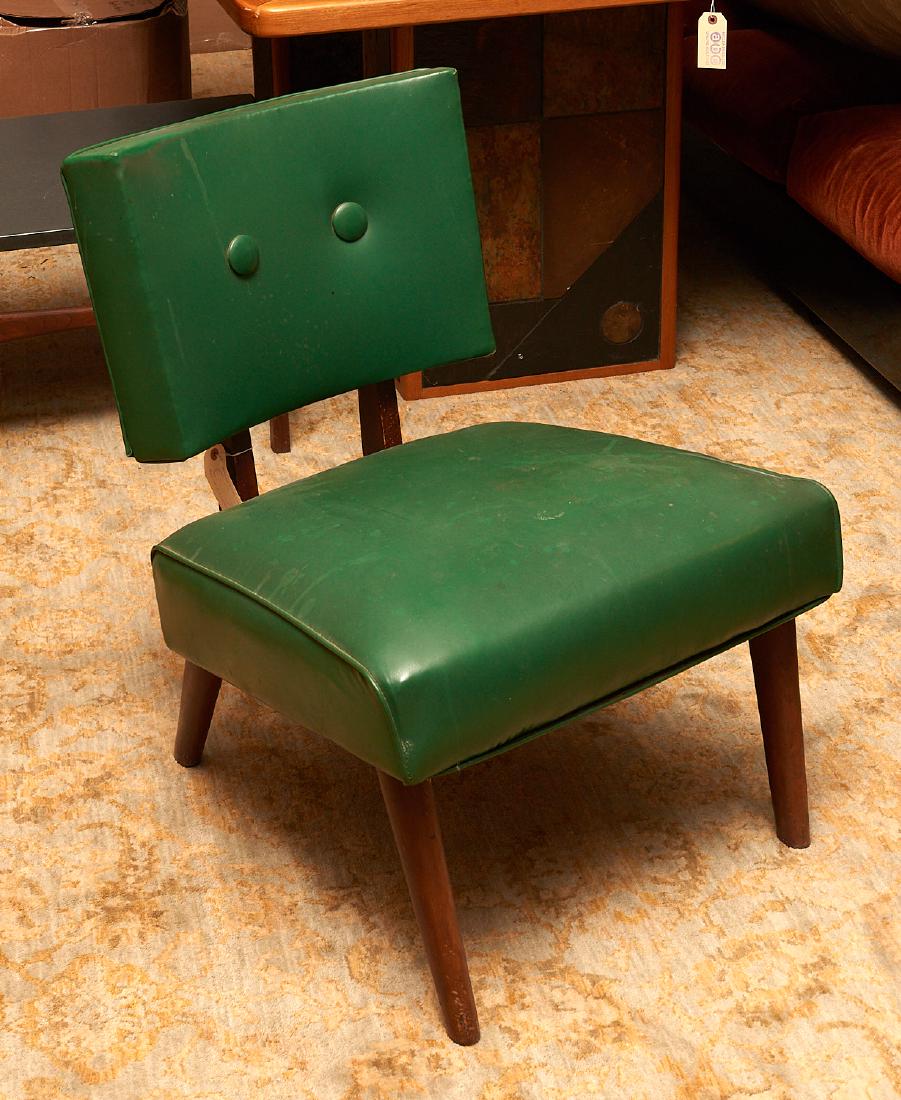 American Art Deco green vinyl chair (1 of 7)