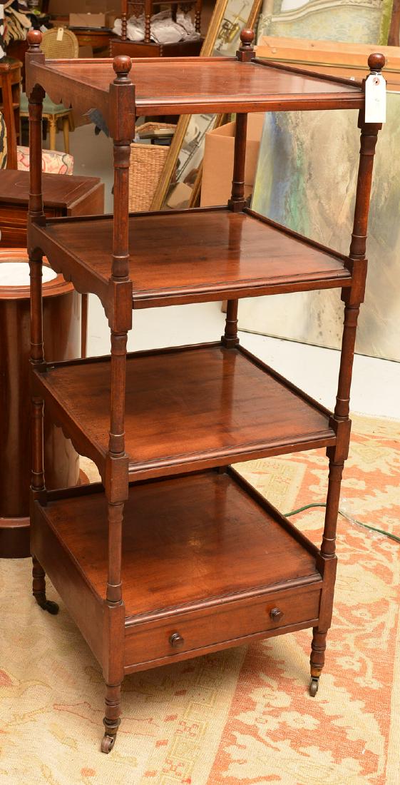 Victorian mahogany four-tier etagere (1 of 5)
