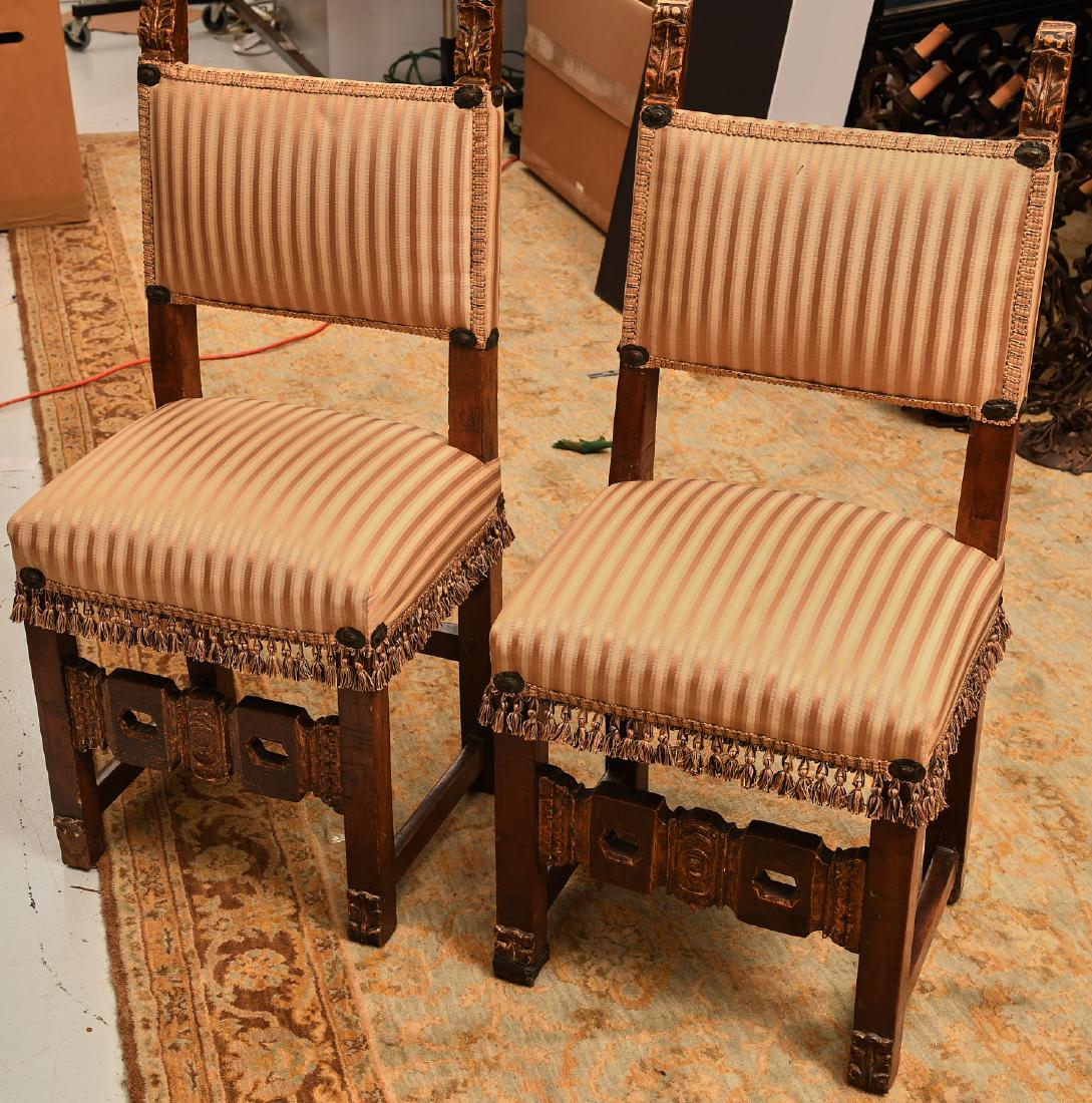 Near pair Italian Baroque style side chairs (1 of 6)