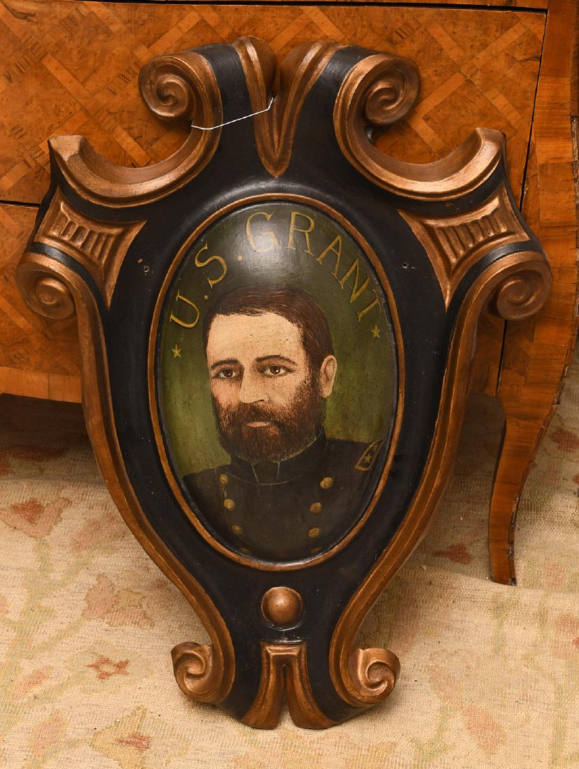 U.S. Grant commemorative tole portrait plaque (1 of 5)