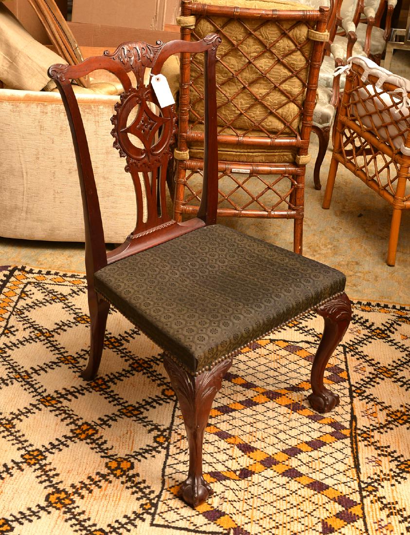 Antique Chippendale mahogany side chair (1 of 5)