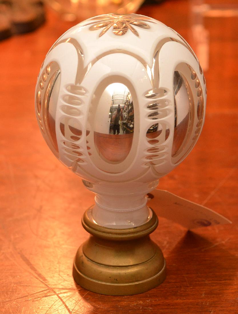 Victorian cased mercury glass newel post finial (1 of 6)