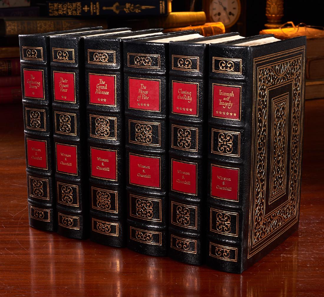 BOOKS: (6) Easton Press Churchill WWII Set (1 of 10)