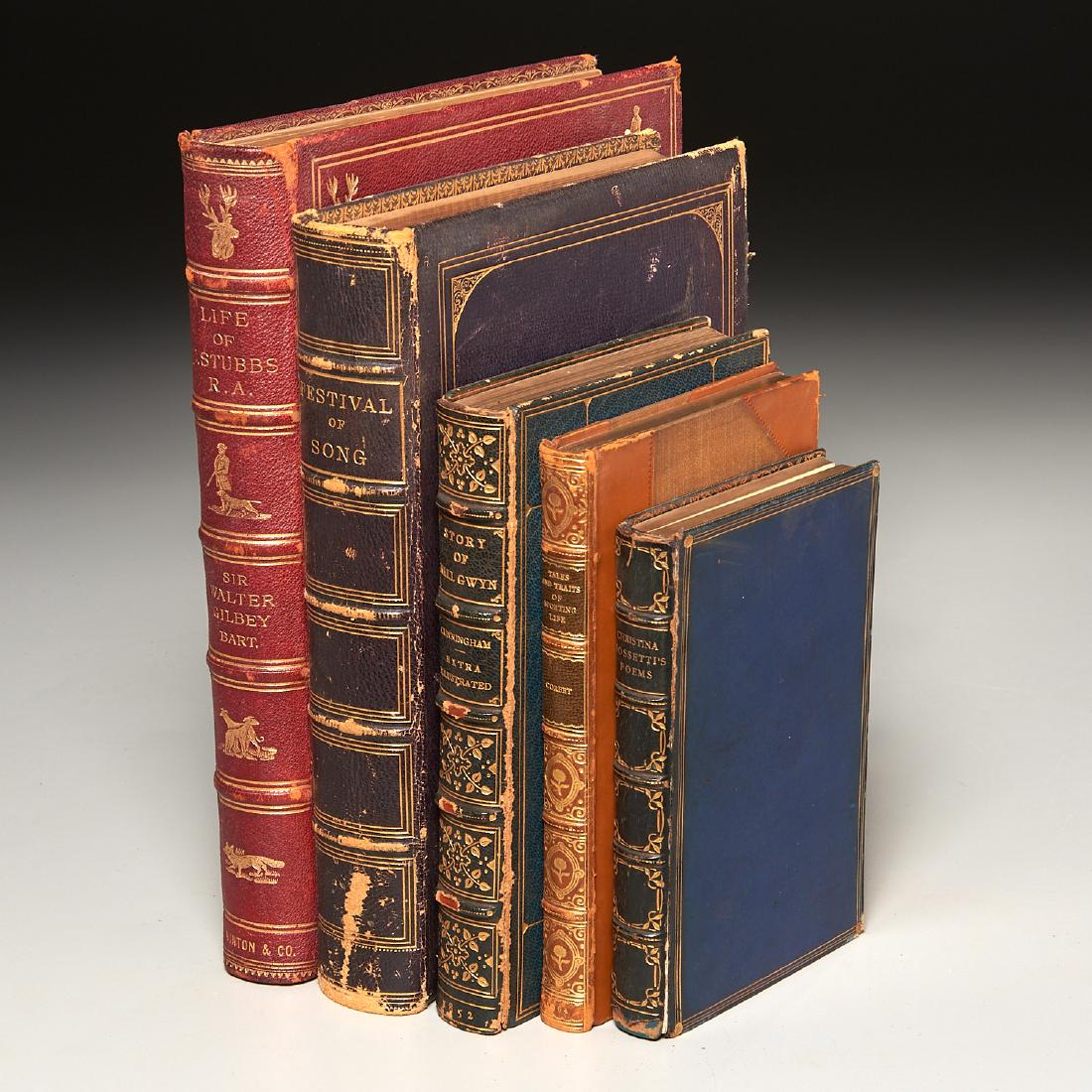 BOOKS (5) Vol fine binding incl Christina Rossetti (1 of 10)