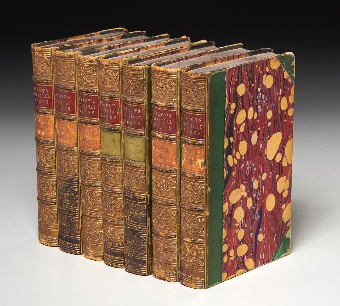 BOOKS: (7) Vols Works of Lord Byron 1854 (1 of 10)