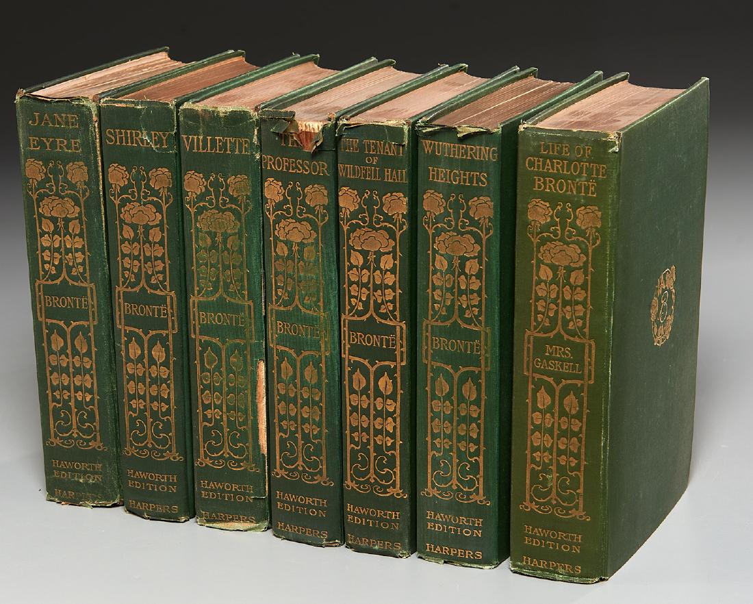 BOOKS: (7) Vols Works of the Sisters Bronte 1900 (1 of 10)