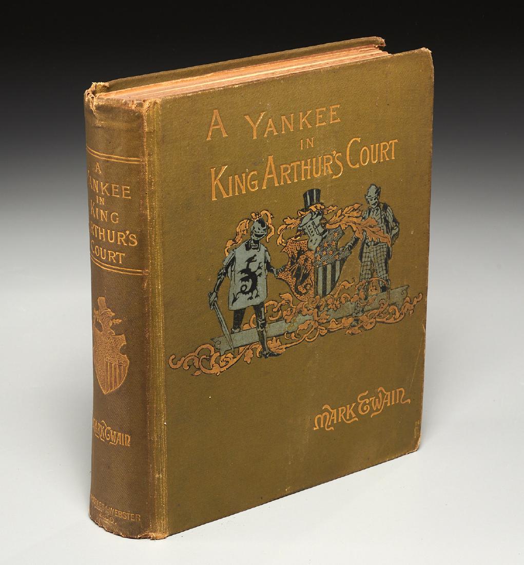 BOOKS: Twain 1889 Connecticut Yankee 1st ed (1 of 9)