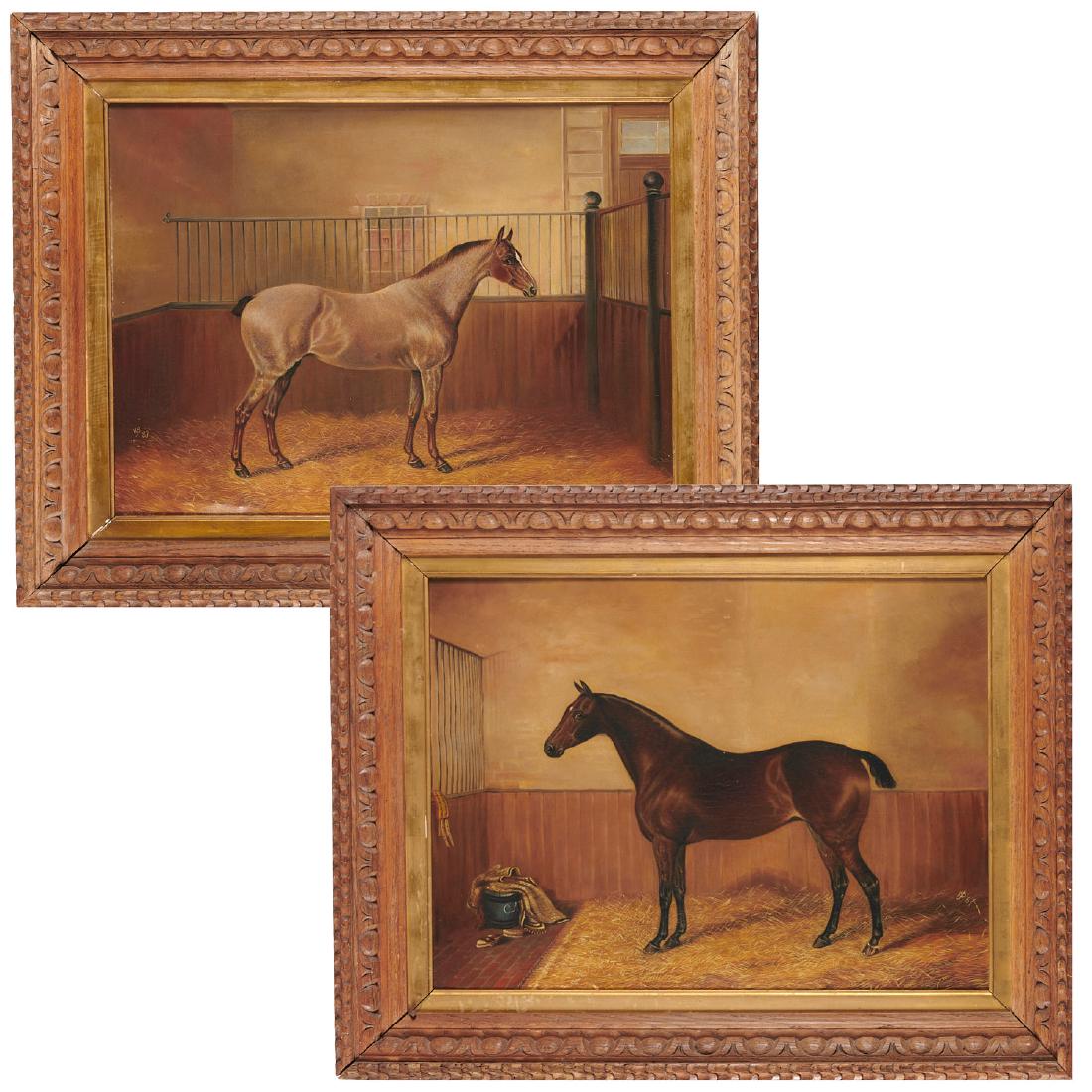 James W. Baldock (attrib.), (2) Horse Portraits (1 of 10)