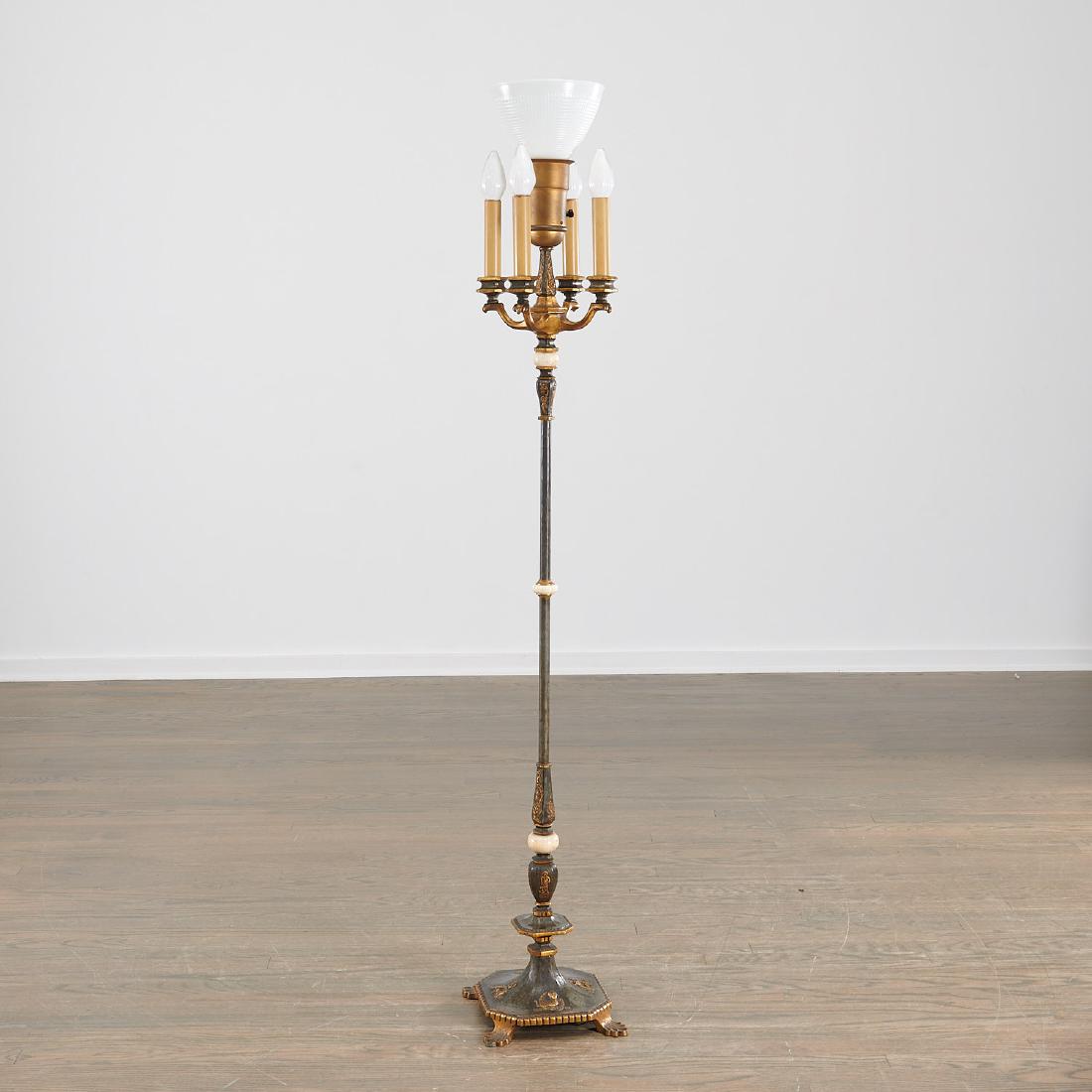 J.E. Caldwell (attrib.) gilt bronze floor lamp (1 of 10)