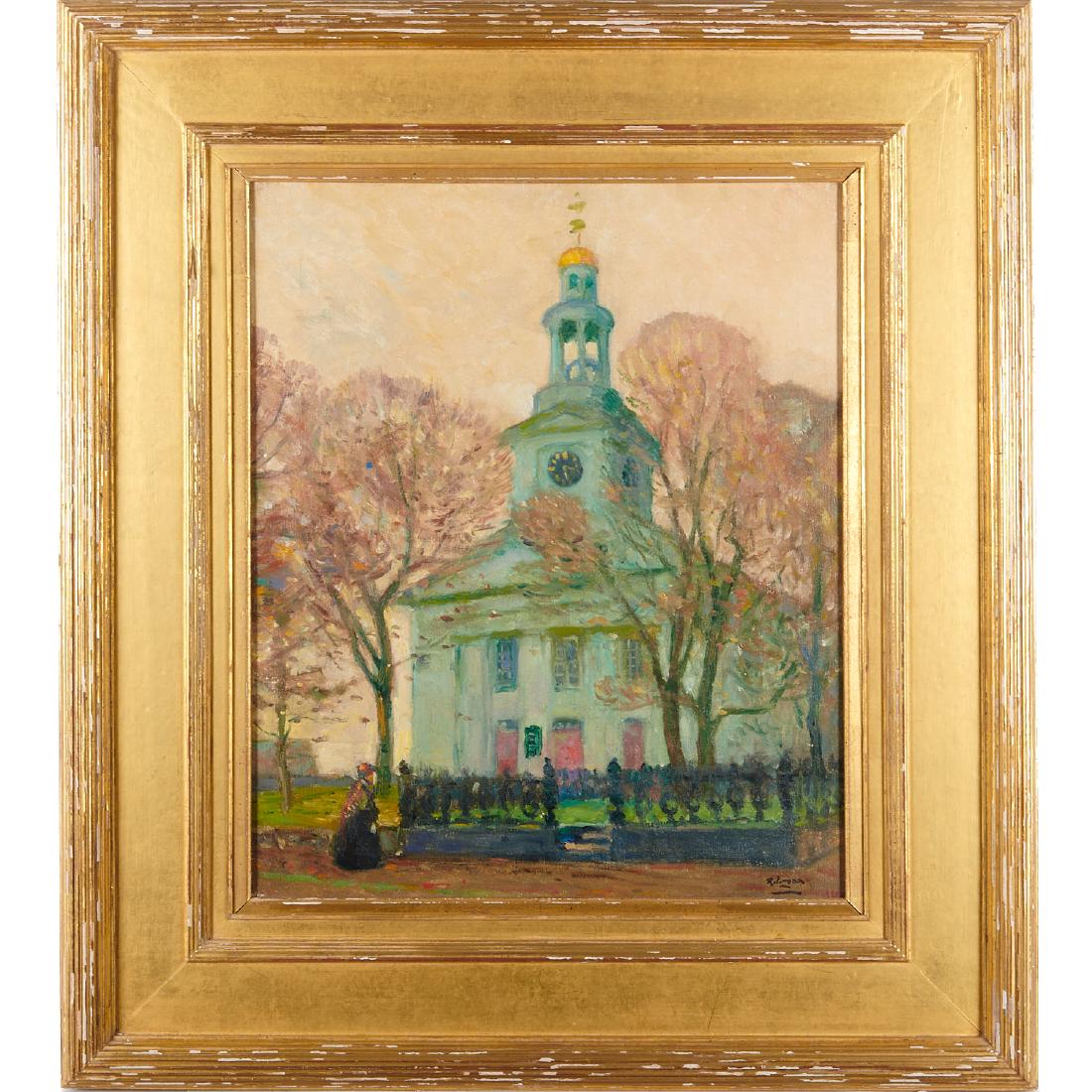 Robert Henry Logan, Street Scene with Old Church (1 of 8)