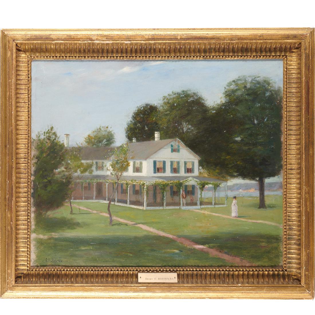 Joseph H. Boston, N.A., White House with Figures (1 of 8)