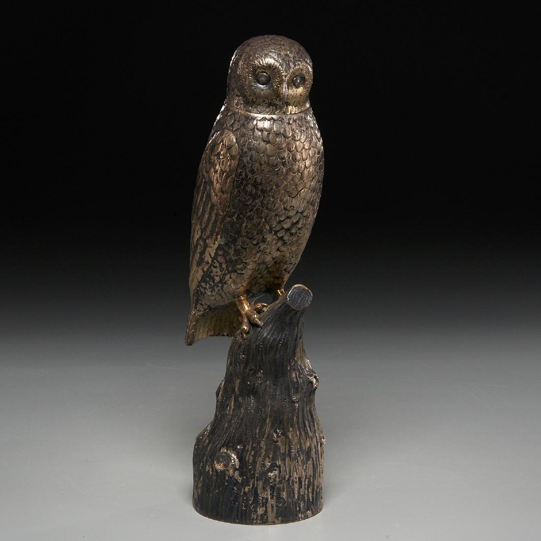 Large Continental silver owl container (1 of 7)
